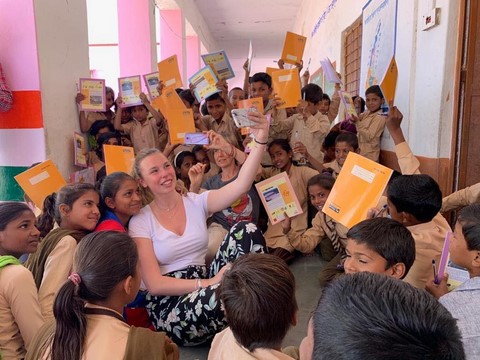 visite d'école au Rajasthan